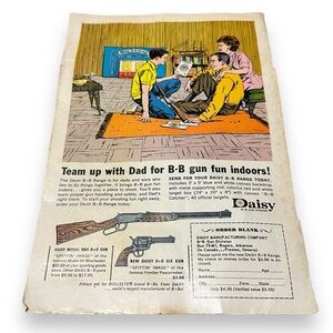 Vintage Daisy BB Gun Original Print Comic Book Advertisement Page Range Dad